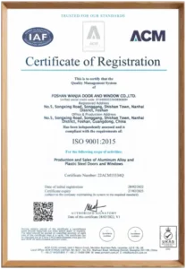 WANJIA-window-door-certification-profile-iso-standard-2