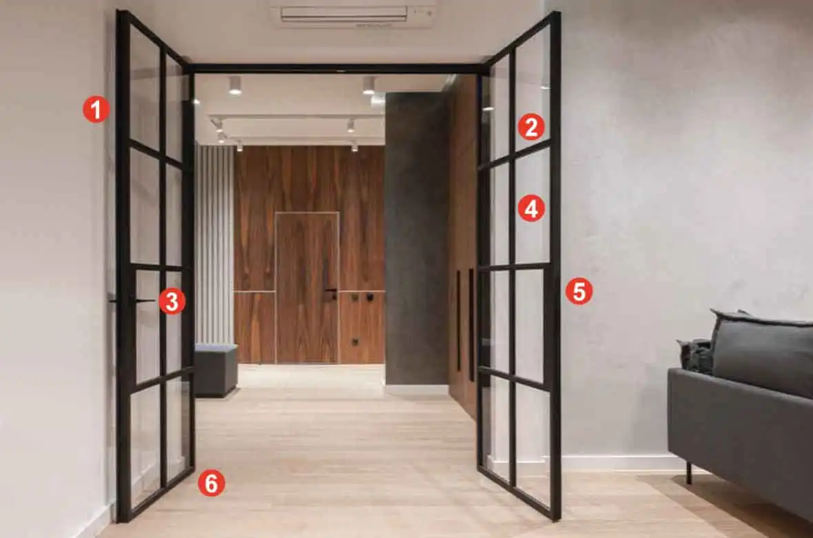 WANJIA window door 60 18 ultra narrow frame aluminum casement door product exhibit picture specs install details