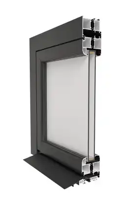WANJIA window door 70 unequal aluminum double casement doors detail material profile structure design