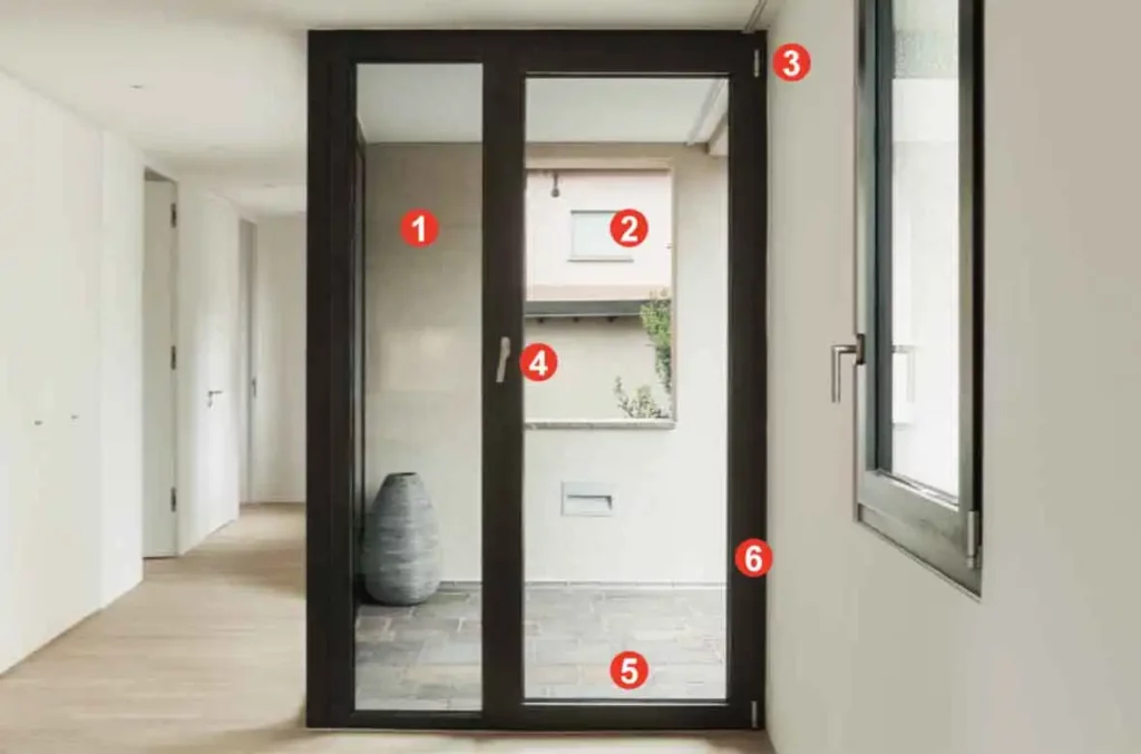 WANJIA window door 70 unequal aluminum double casement doors product exhibit picture specs install details