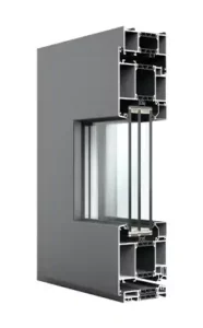 WANJIA window door K80 large entrance aluminum double casement doors detail material profile structure design