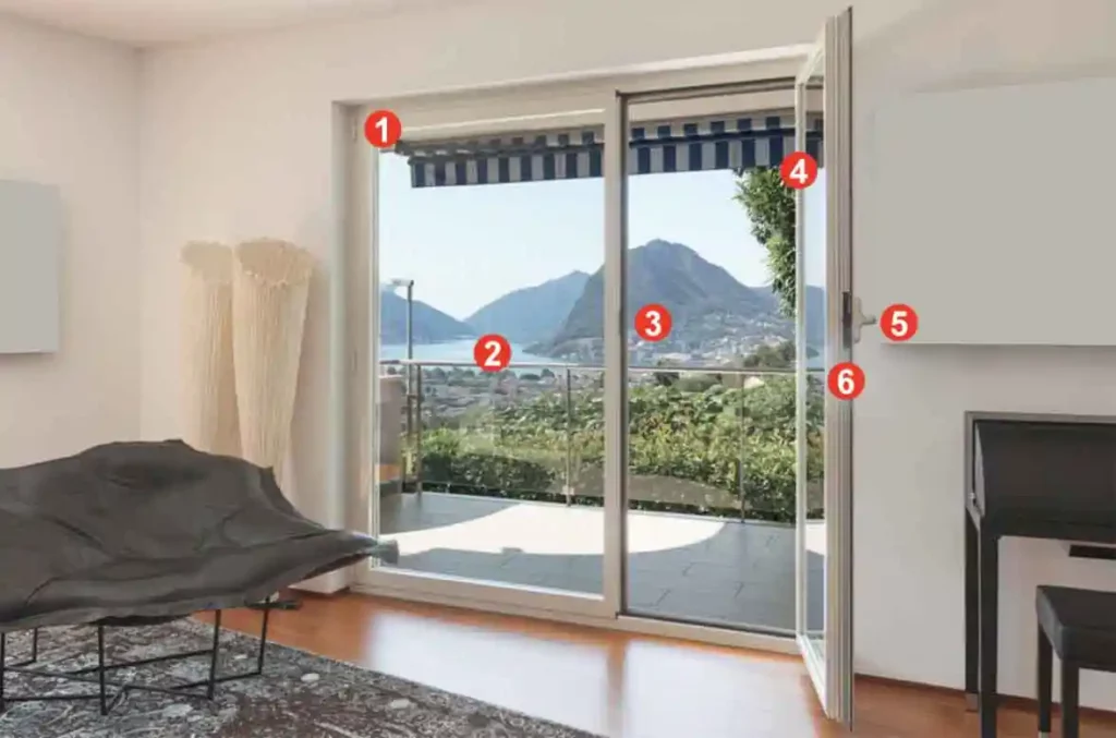 WANJIA window door K80 large entrance aluminum double casement doors product exhibit picture specs install details