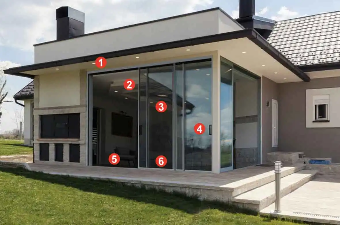 WANJIA window door 185 extra narrow frame aluminum sliding door product exhibit picture specs install details