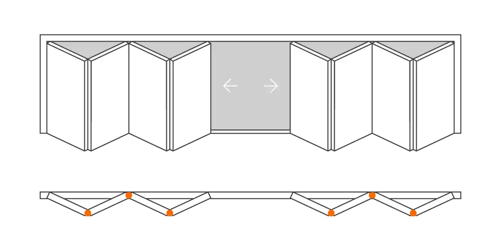 Foliding door open example