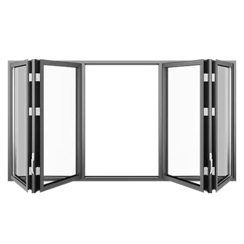 Folding window half-open style