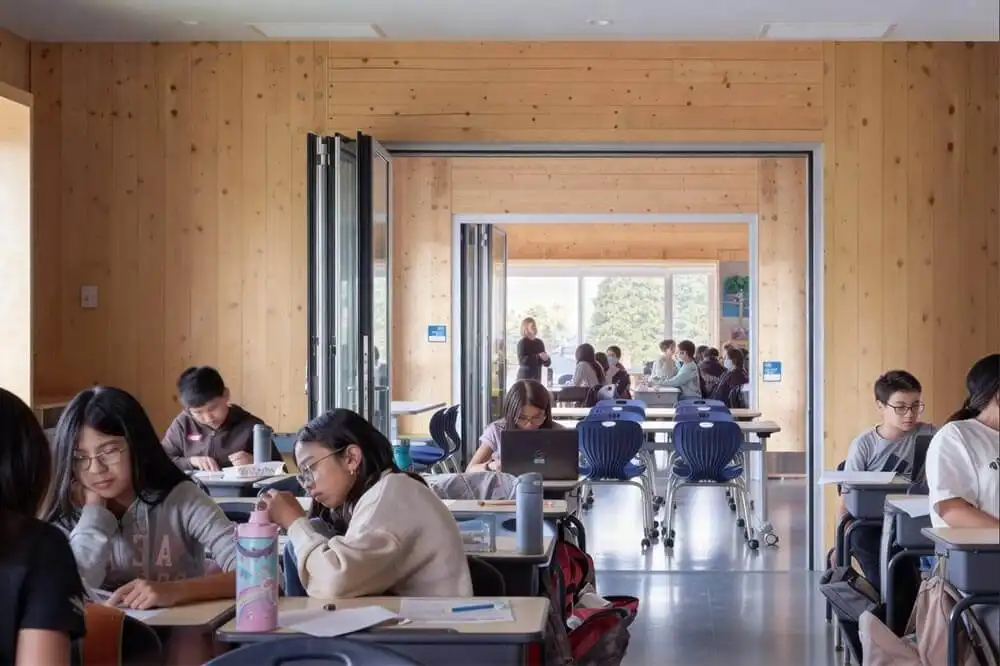 Modern folding door design balancing openness and privacy in shared spaces