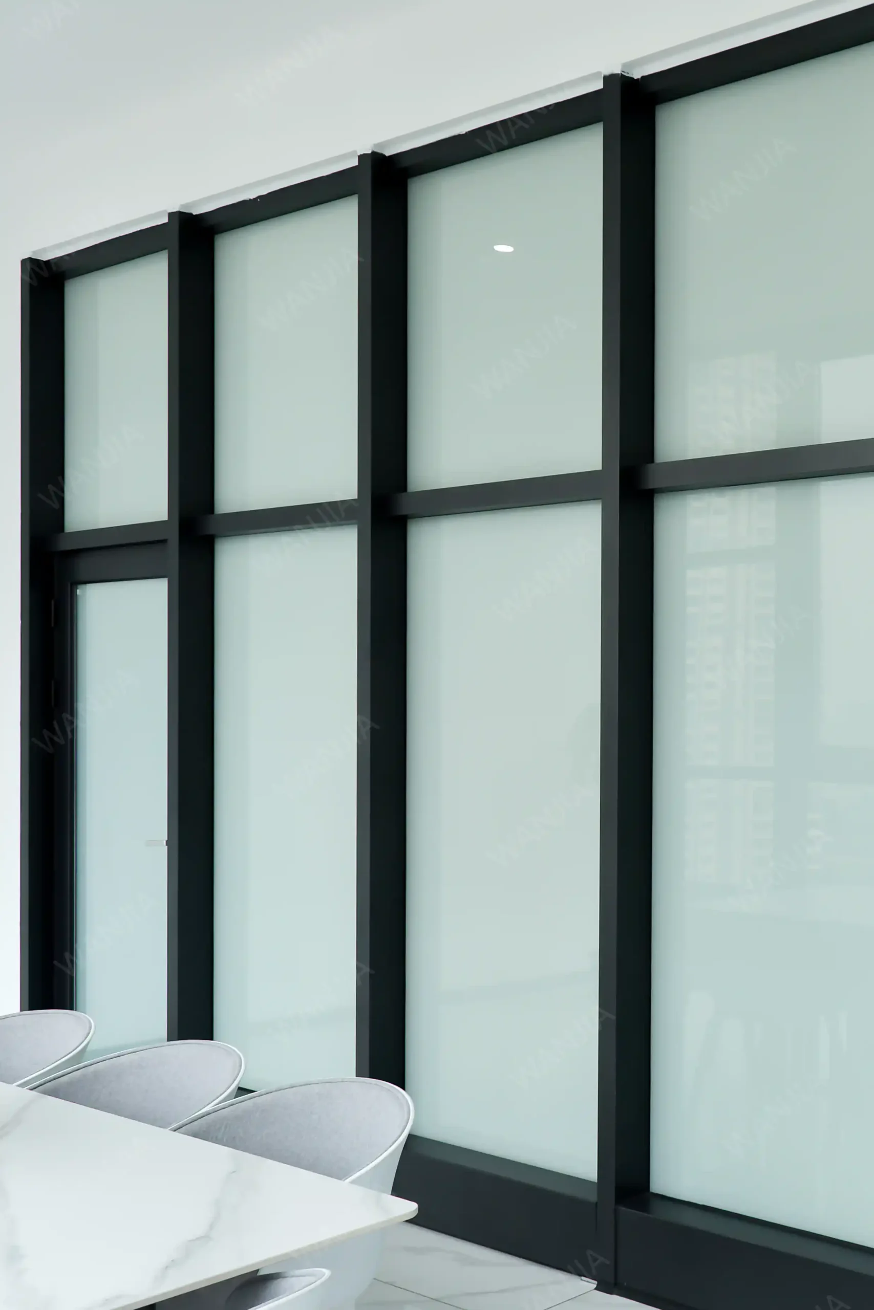 wanjia curtain wall with black frame1