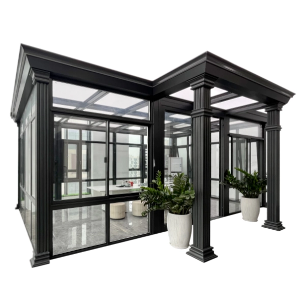 wanjia aluminum glass sunroom closed