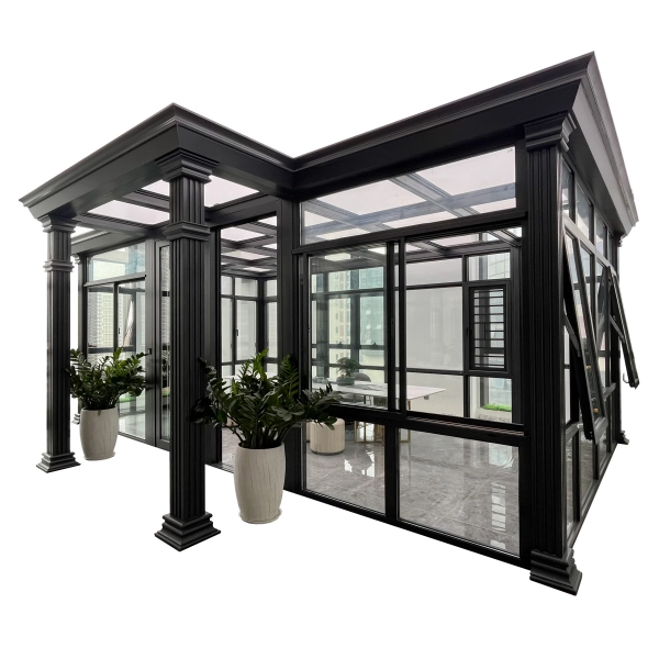wanjia aluminum glass sunroom open