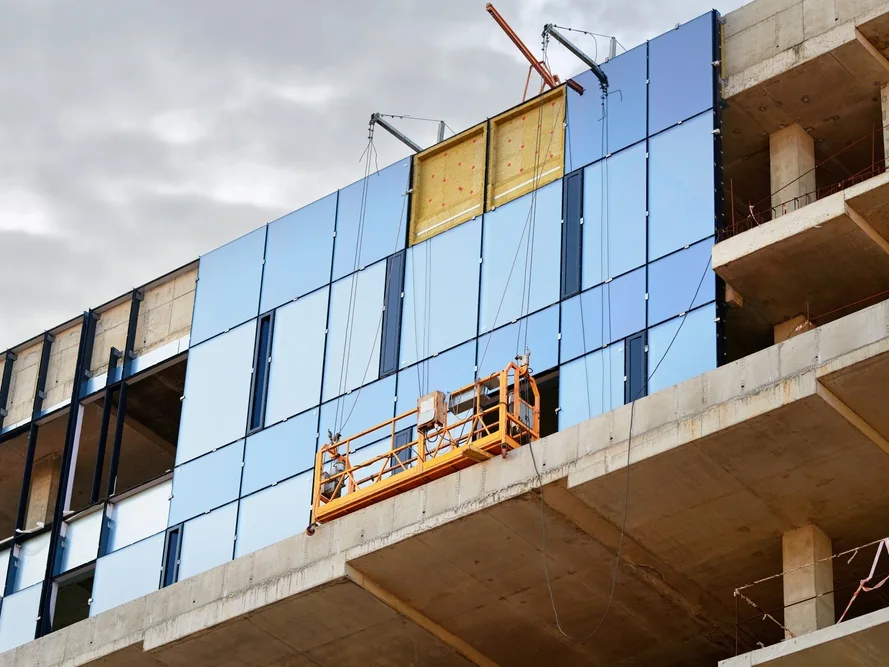 WANJIA curtain wall project before